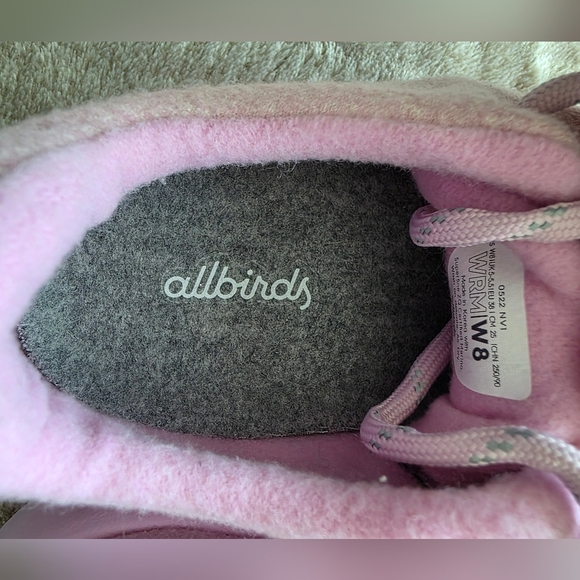 Allbirds Women's Wool Runner Mizzles in Buoyant Pink (Buoyant Pink Sole) 7 8 - Picture 3 of 4